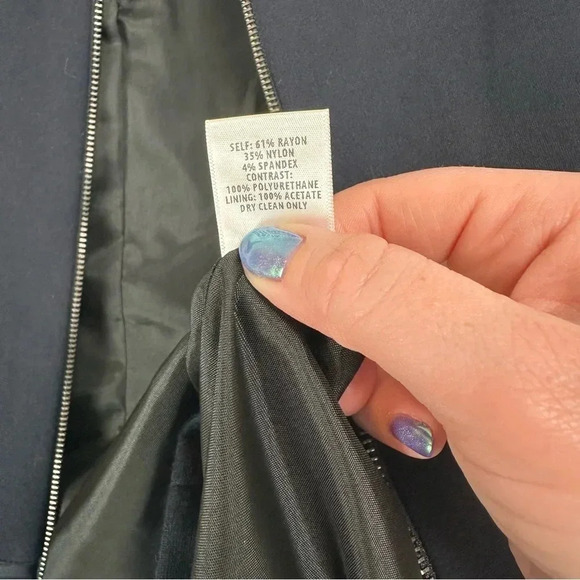 Bailey 44 Women’s Jacket ZipUp Navy Size Small Moto Quilted Casual Office - Picture 5 of 12